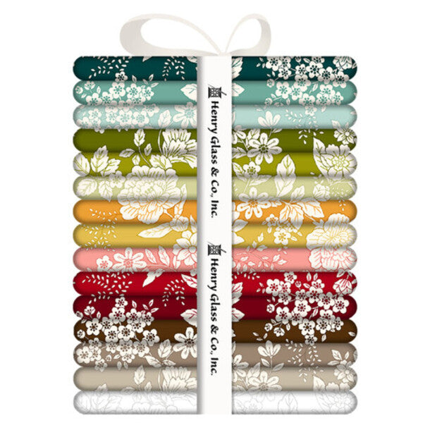 Tranquility Fat Quarter Bundle 18 x 21 inches15 pcs Kim Diehl Henry Glass Cotton Fabric HG-FB4FQHG.TRANQUILITY | US Fabric Shop