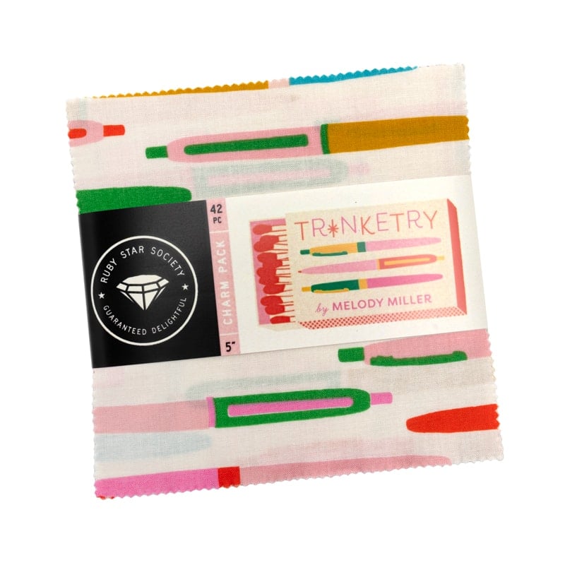 Trinketry 5" Squares Charm Pack 42pcs Melody Miller Ruby Star Society Moda Cotton Fabric MD-RS0109PP