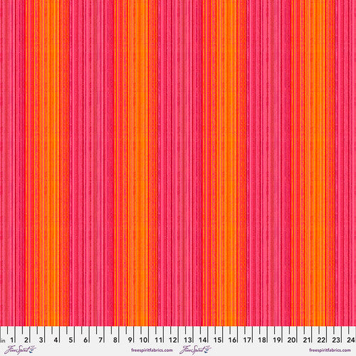 Tropicalism Banana Leaves Warm Orange Pink Odile Bailloeul Free Spirit Cotton Fabric