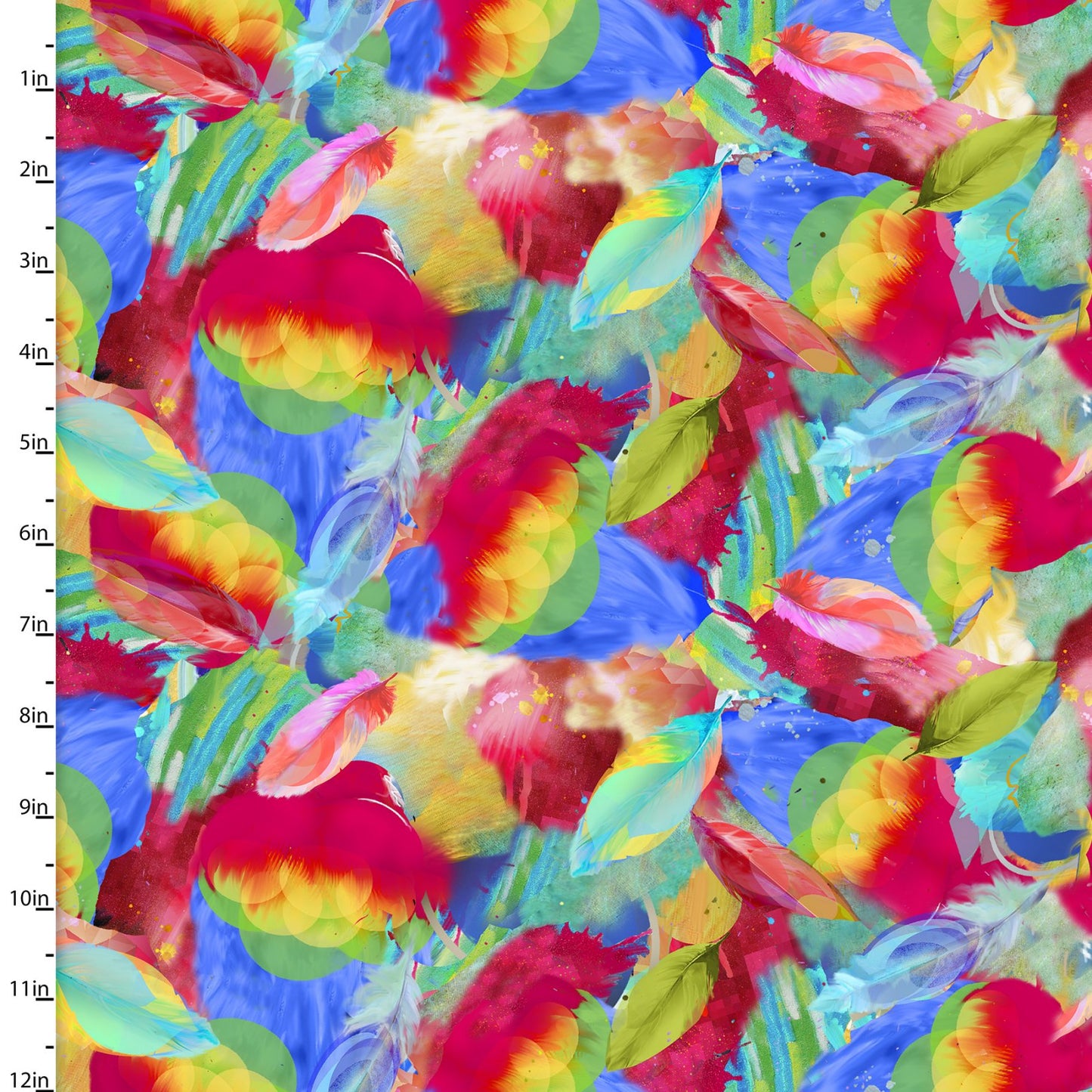 Tropicolor Birds of a Feather Rainbow Connie Haley 3 Wishes Cotton Fabric