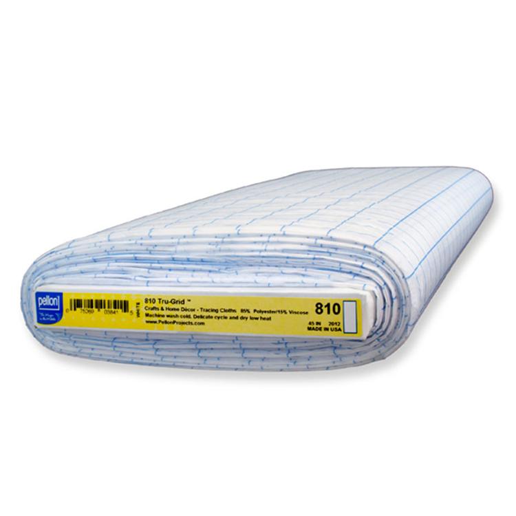 Tru-Grid 1" Graph Interfacing 44" White 70% Polyester 30% Viscose Pellon PELLON-810 Sold By Yard