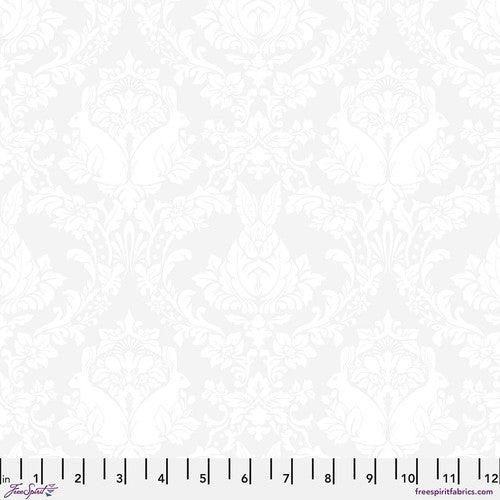 True Colors Ghost Ghost Bunny Paper White Tula Pink Free Spirit Cotton Fabric FS-PWTP251.PAPER