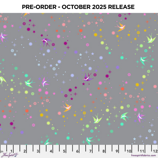 PRE-ORDER | OCT 2025 | True Colors Graywork Fairy Dust Shadow Tula Pink Free Spirit Cotton Fabric