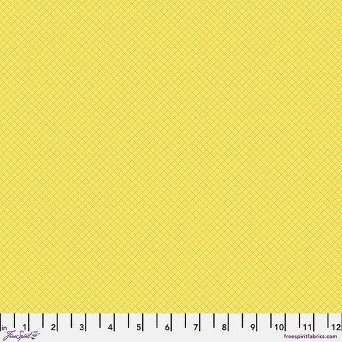 True Colors On the Grid Highlighter Yellow Tula Pink Free Spirit Cotton Fabric FS-PWTP255.HIGHLIGHTER