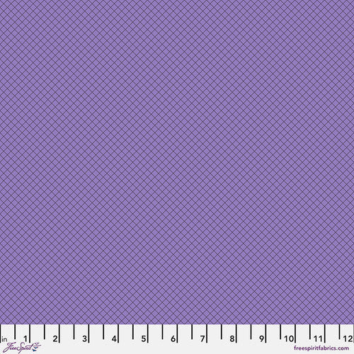 True Colors On the Grid Mysterious Purple Tula Pink Free Spirit Cotton Fabric FS-PWTP255.MYSTERIOUS