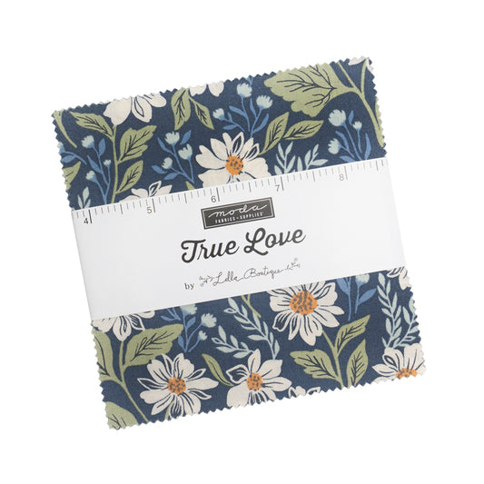 True Love 5" Squares Charm Pack Leila Boutique Moda Cotton Fabric MD-5260PP