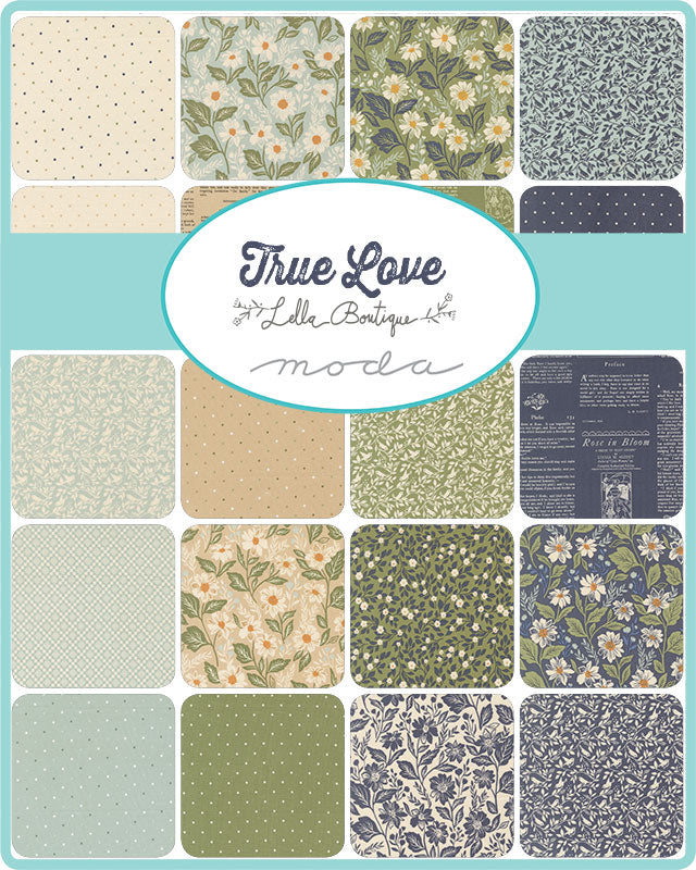True Love 5" Squares Charm Pack Leila Boutique Moda Cotton Fabric MD-5260PP