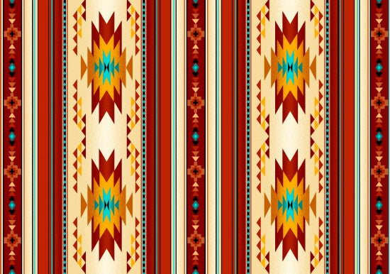 Tucson Mini Stripe Terracotta Elizabeth's Studio Cotton Fabric