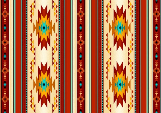 Tucson Mini Stripe Terracotta Elizabeth's Studio Cotton Fabric