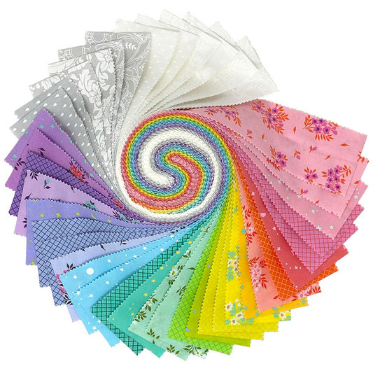 Tula's True Colors 2025 2.5" Strips 40pcs Tula Pink Free Spirit Cotton Fabric FS-FB4DRTP.TRUECOLORS