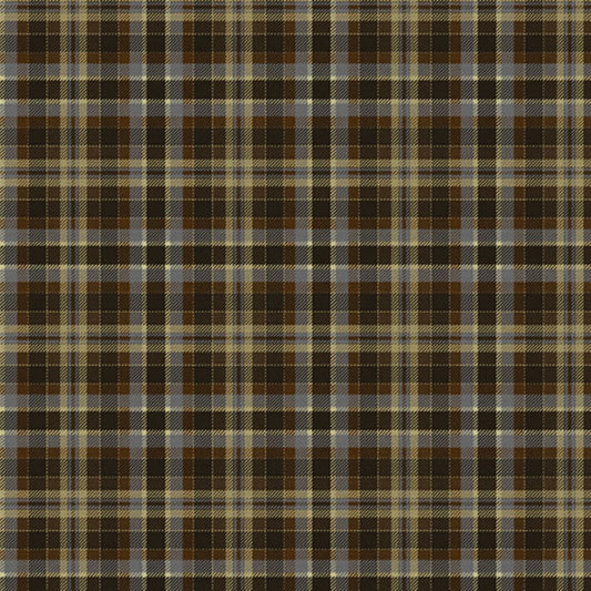 Turkey Time Plaid Tradition Smoke Skyline Studio Benartex Cotton Fabric