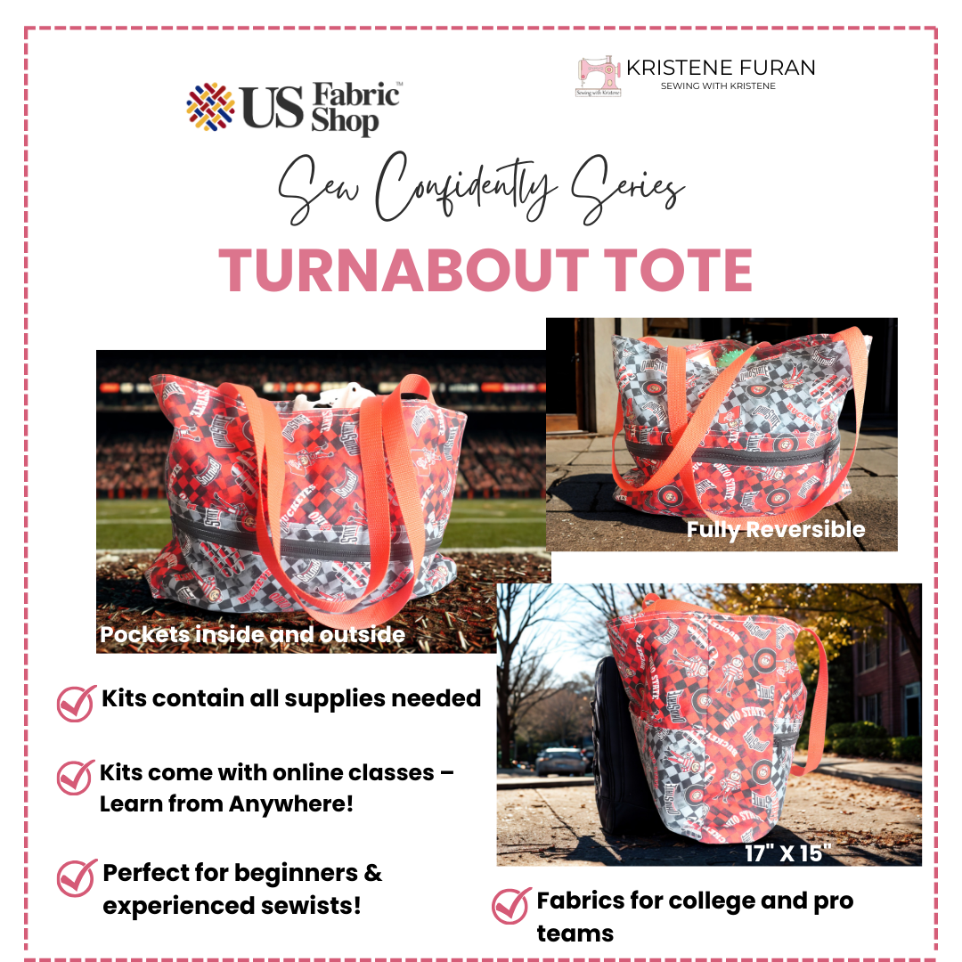 Turnabout Tote Kit  (NCAA) Sewing with Kristene