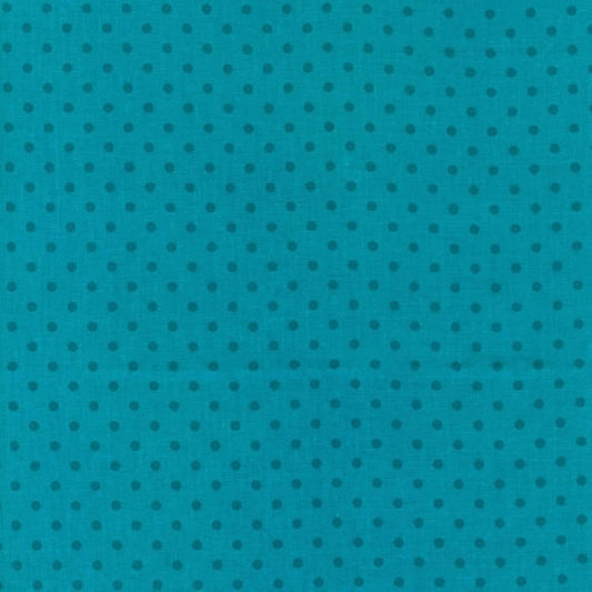 Turquoise dot Turquoise Polka Dot Timeless Treasures Cotton Fabric