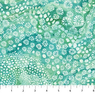 Turtle Bay Bubbles Seafoam Deborah Edwards Melanie Sarma Northcott Cotton Fabric