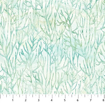 Turtle Bay Coral Seafoam Deborah Edwards Melanie Sarma Northcott Cotton Fabric