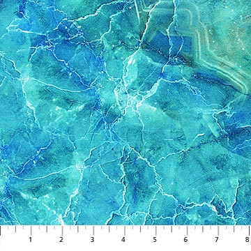 Turtle Bay Dark Turquoise sea floor Deborah Edwards Melanie Sarma Northcott Cotton Fabric