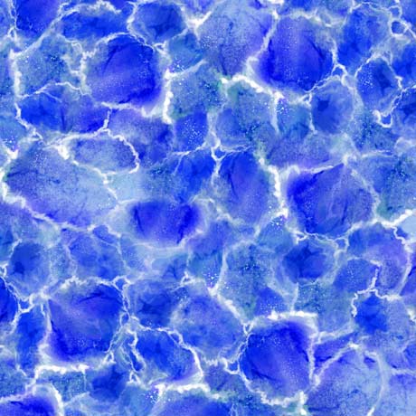 Turtle Odyssey Water Texture Blue Purple Carol Cavalaris Quilting Treasures Cotton Fabric