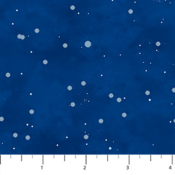 Twas The Night Before Christmas Snowy Sky Indigo Blue Simon Treadwell Northcott Cotton Quilting Fabric