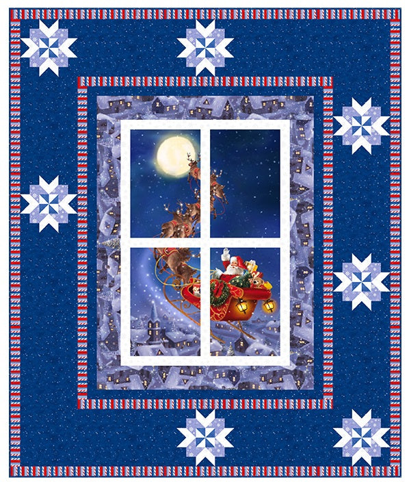 Twas the Night Before Christmas Digital Quilt Tops Northcott Fabric