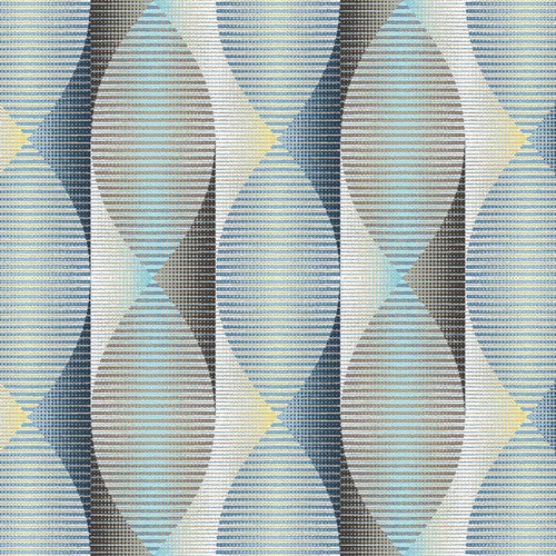 Twisted Ribbons 108" Wide back Turquoise Color Principle Henry Glass Cotton Fabric