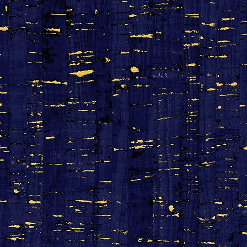 Uncorked Midnight Blue Metallic Thread Windham Cotton Fabric