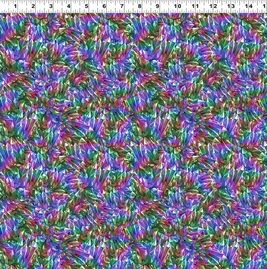 Unicorn Magic Crystals Multi Anne Stokes Clothworks Cotton Fabric CLT-Y4712-55