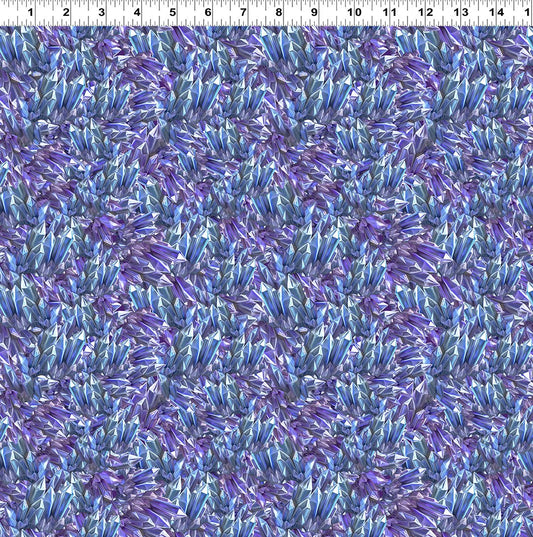 Unicorn Magic Crystals Periwinkle Anne Stokes Clothworks Cotton Fabric CLT-Y4712-85