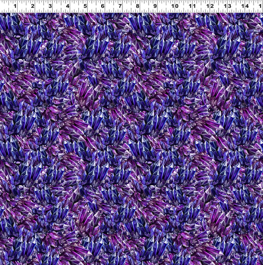 Unicorn Magic Crystals Purple Anne Stokes Clothworks Cotton Fabric CLT-Y4712-27