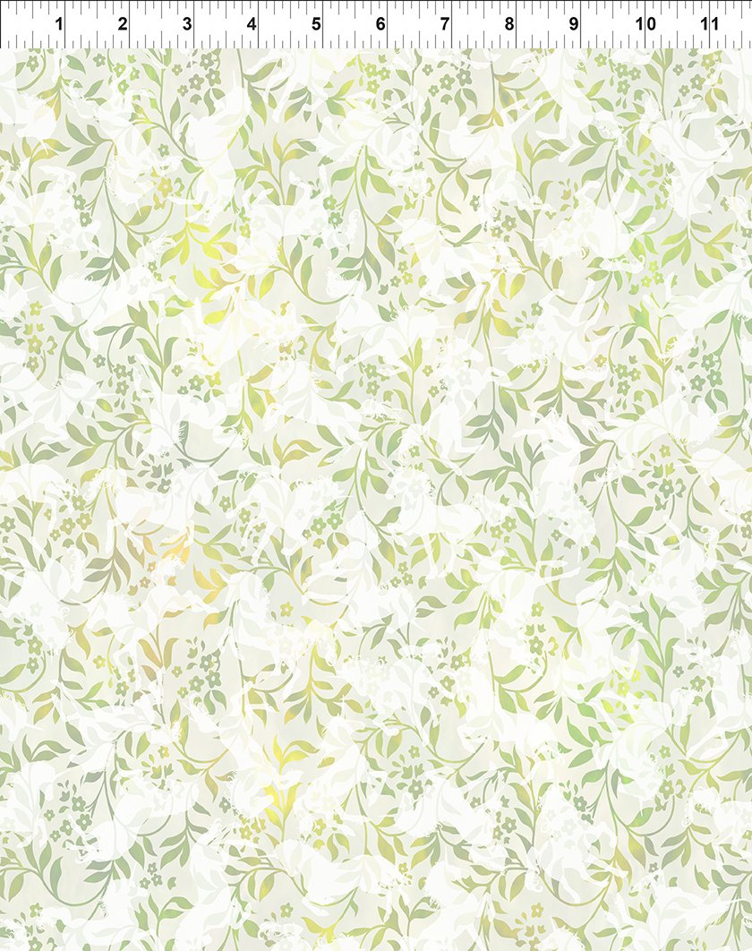 Unicorns Vine Green Jason Yenter In The Beginning Cotton Fabric