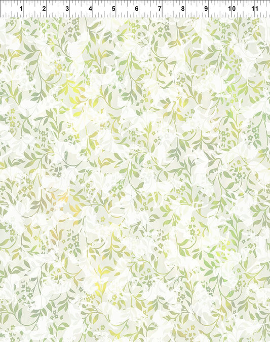 Unicorns Vine Green Jason Yenter In The Beginning Cotton Fabric