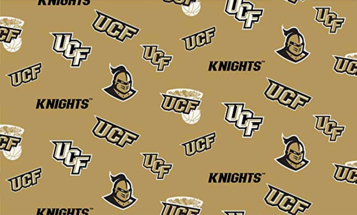 Central Florida Knights NCAA College UCF Allover Sykel Cotton Fabric