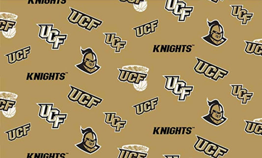 Central Florida Knights NCAA College UCF Allover Sykel Cotton Fabric