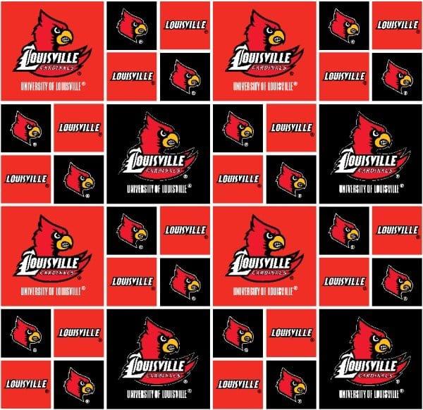 University of Louisville Cardinals NCAA Box Sykel Cotton Fabric