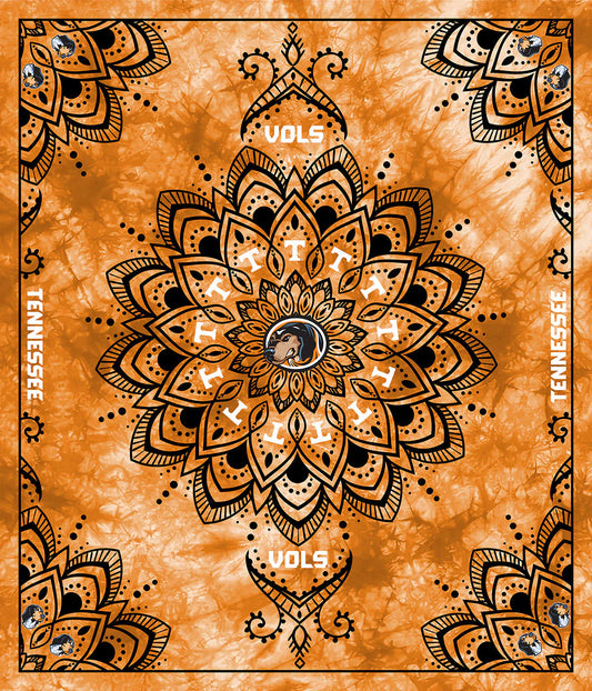Tennesse Vols NCAA Collegiate Tapestry Finished Panel 48"x56" Orange Sykel Polyester Minky Fabric SYK-TEN-1360