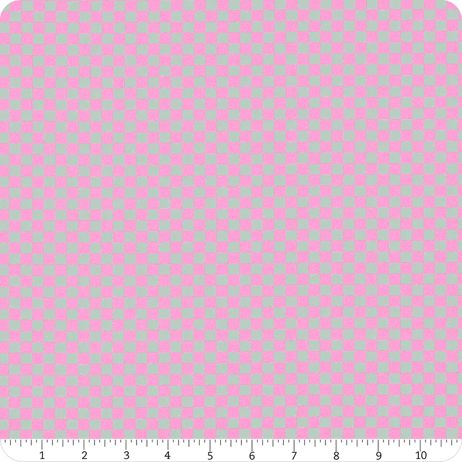 Untamed Check Please Neon Cosmic Tula Pink Free Spirit Cotton Fabric