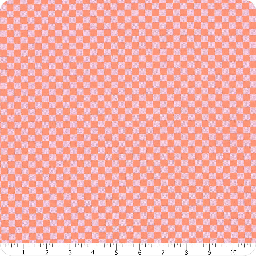 Untamed Check Please Neon Lunar Tula Pink Free Spirit Cotton Fabric FS-PWTP242.Lunar