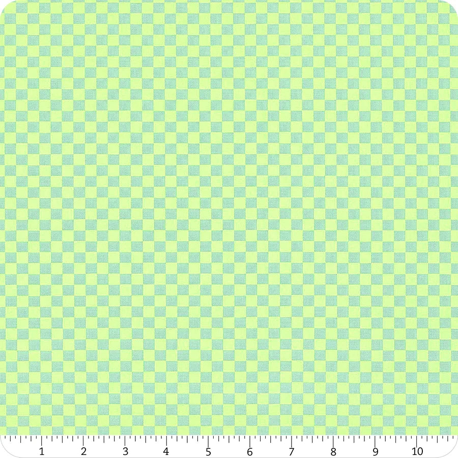 Untamed Check Please Neon Moonbeam Tula Pink Free Spirit Cotton Fabric FS-PWTP242.Moonbeam