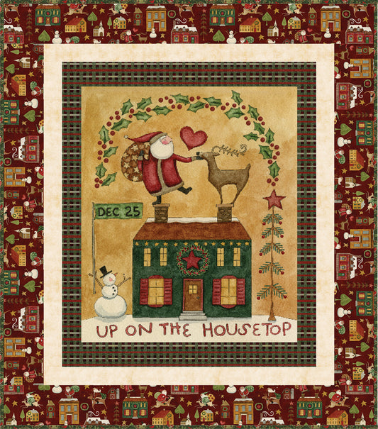 Up on the Housetop Panel Quilt Kit 52"x59" Teresa Kogut Riley Blake Designs