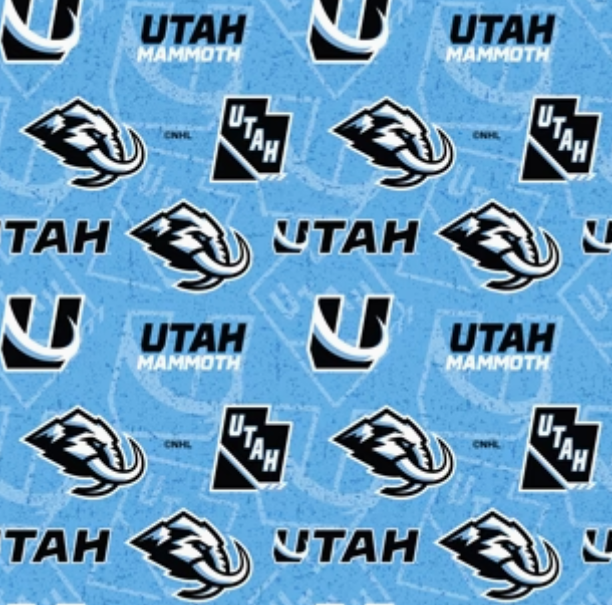 Utah Mammoths NHL Hockey Tone on Tone Sykel Enterprises Cotton Fabric 1199-MAM