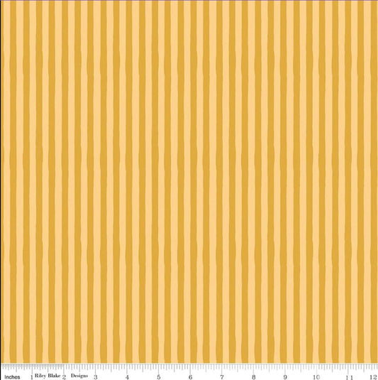 Utah Stripes Gold Kelsey Carlson Riley Blake Designs Cotton Fabric RB-C17024-GOLD