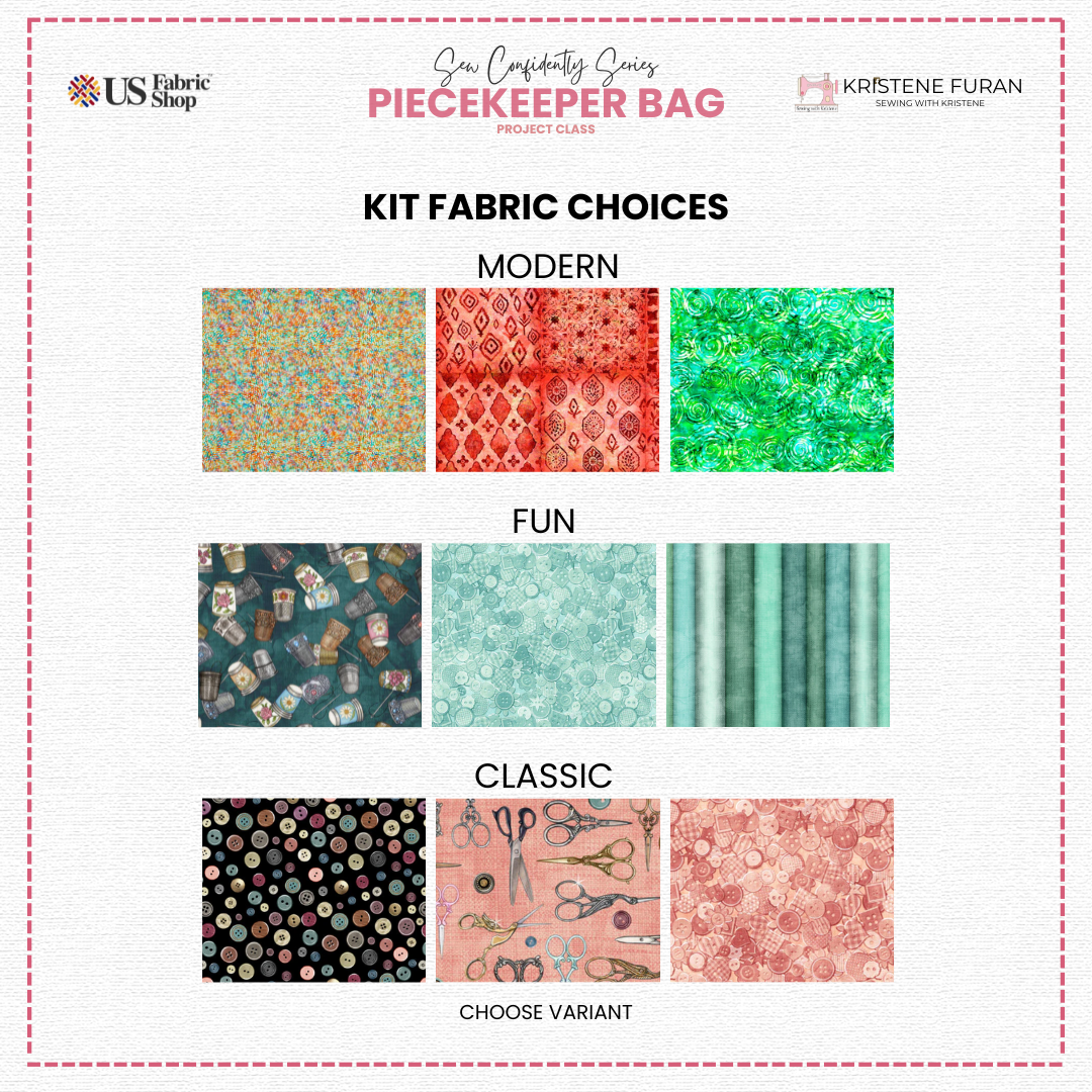 Piecekeeper Bag | Virtual Sewing Class | Kristene Furan