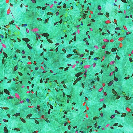 Venice Branches Jade Green Christiane Marques Robert Kaufman Cotton Fabric