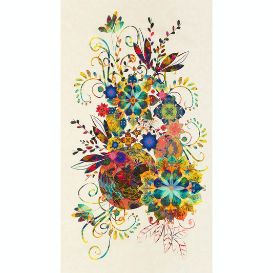 Venice Floral Panel 24” Multi Christiane Marques Robert Kaufman Cotton Fabric