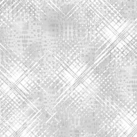 Vertex 108” wide back Weave Blender White Gray Quilting Treasures Cotton Fabric