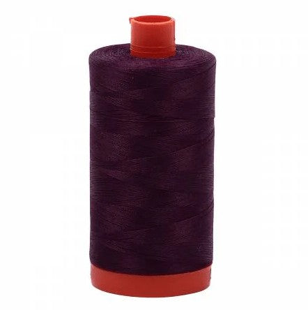 Very Dark Eggplant Purple Aurifil Cotton Quilting Thread Solid 50wt 1300m 1422yds Aurifil AF-A1050-1240
