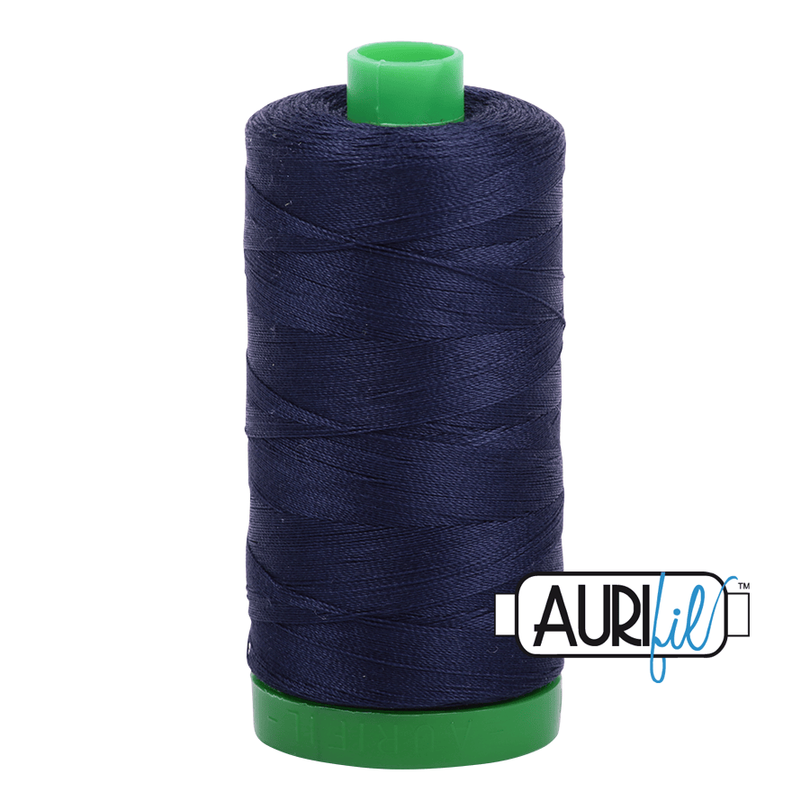 Very Dark Navy Blue 40 wt 1094 yd Large Spool Aurifil Cotton Quilting Thread AF-MK40SC6-2785