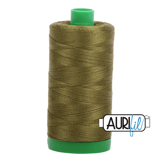 Very Dark Olive Green 40 wt 1094 yd Large Spool Aurifil  Cotton Quilting Thread AF-MK40SC6-2887