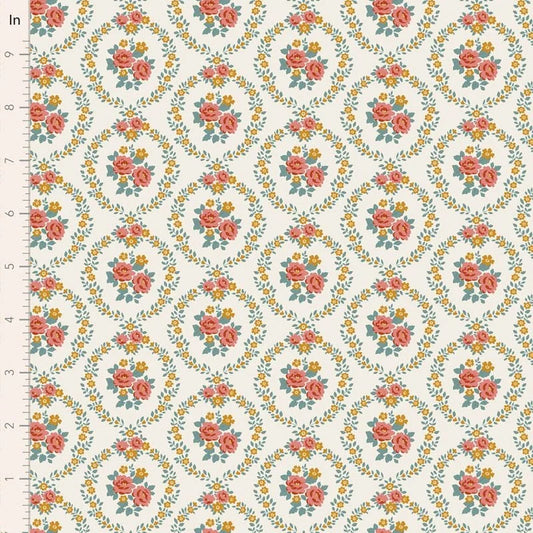 Village Life Mable Warm Cream Tone Finnanger Tilda Fabrics Cotton Fabric TIL-100682