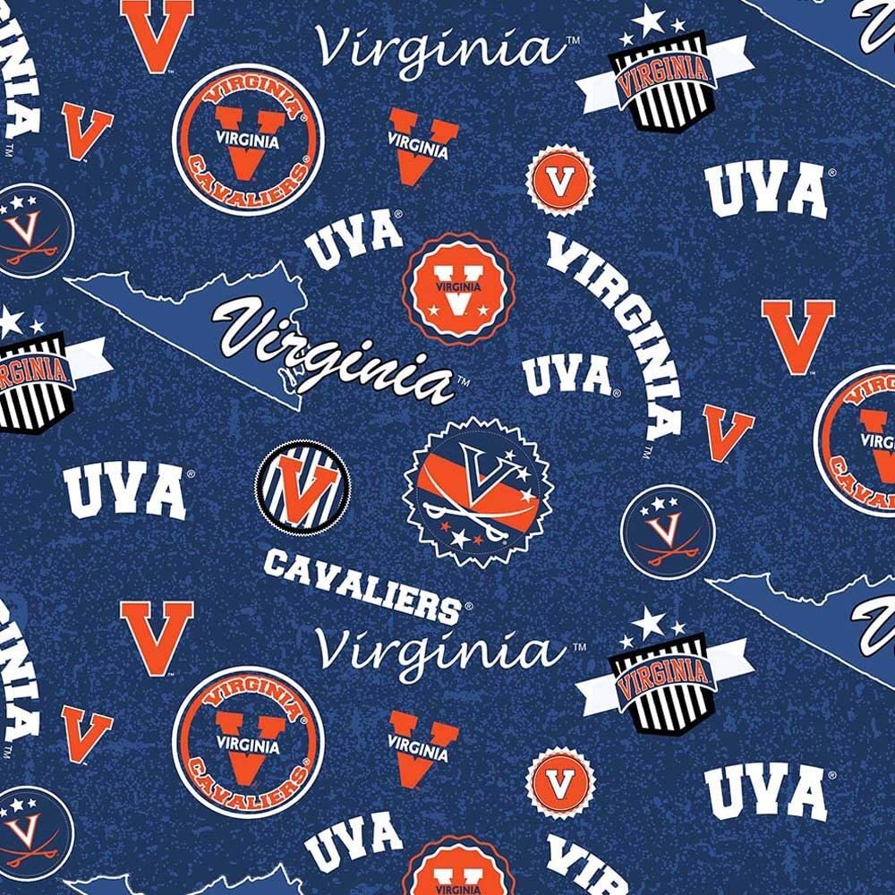 Virginia Cavaliers NCAA College Home State Sykel Cotton Fabric