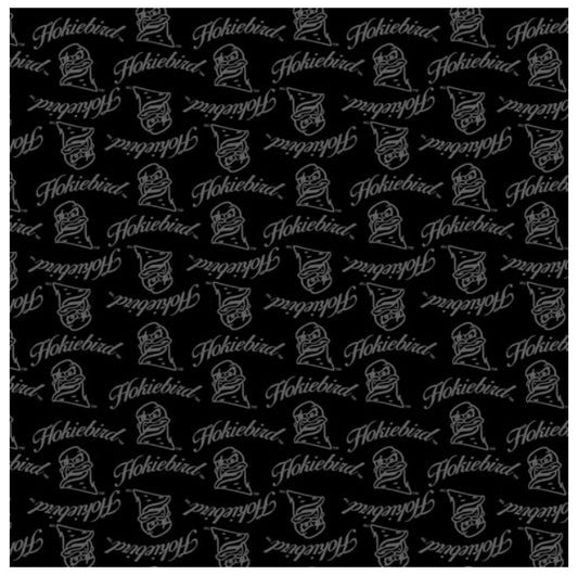 Virginia Tech Hookies NCAA College Black on Black Mini Pigment Print Sykel Enterprises Cotton Fabric VT-1393-BL